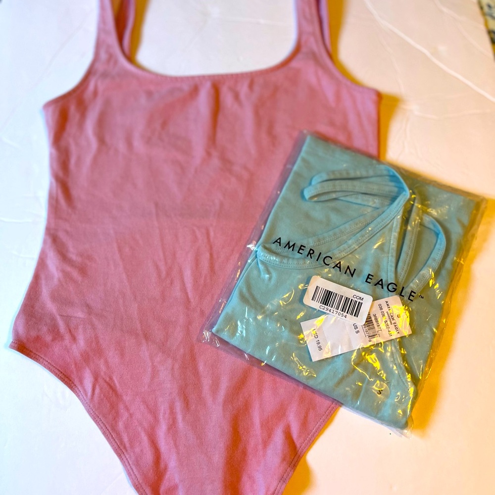 Se Square Neck Bodysuit and Ae suntwist  convertible cami